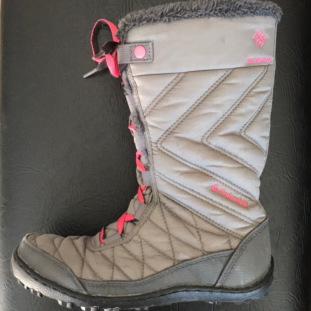 Columbia Youth Waterproof Omni Heat Snow Boot EUC